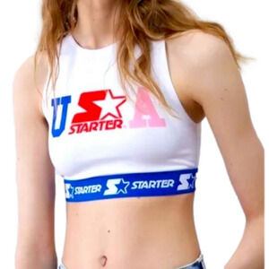 Zara & Starter Limited Edition Crop Top Women’s Size Large USA Logo